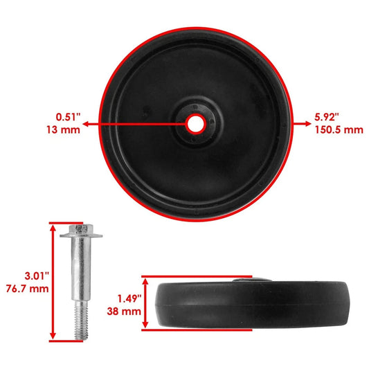 Caltric AM32639 AM31009 Deck Wheel for John Deere 140 316 317 318 322 330 332