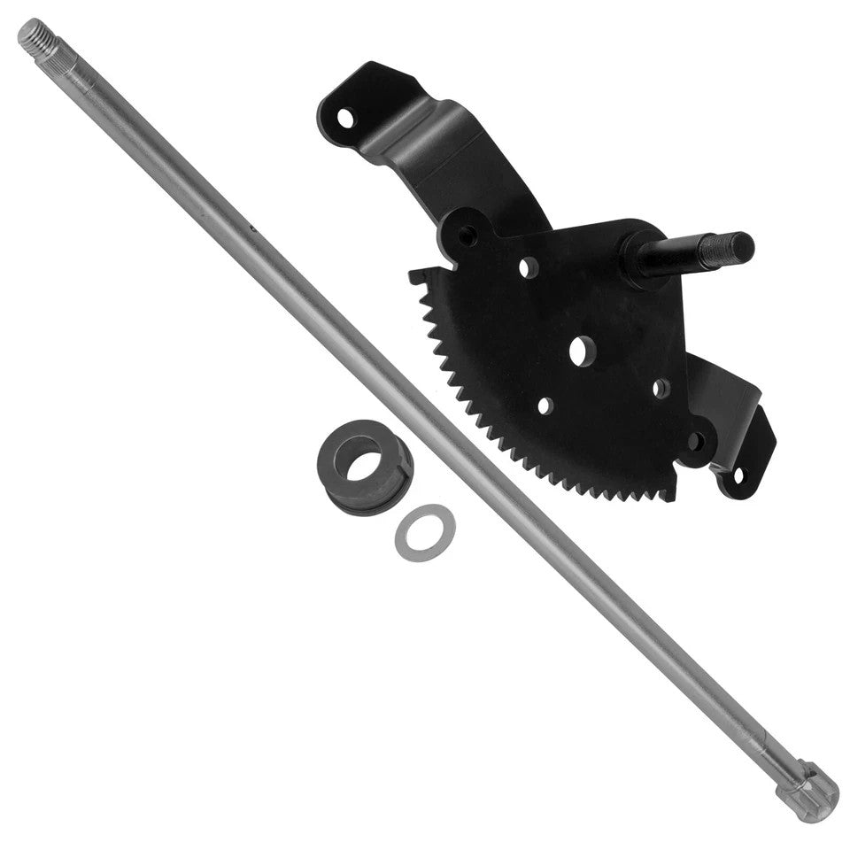 Caltric Steering Shaft & Gear w/ Bushing & Washer for John Deere X340 X500 X520
