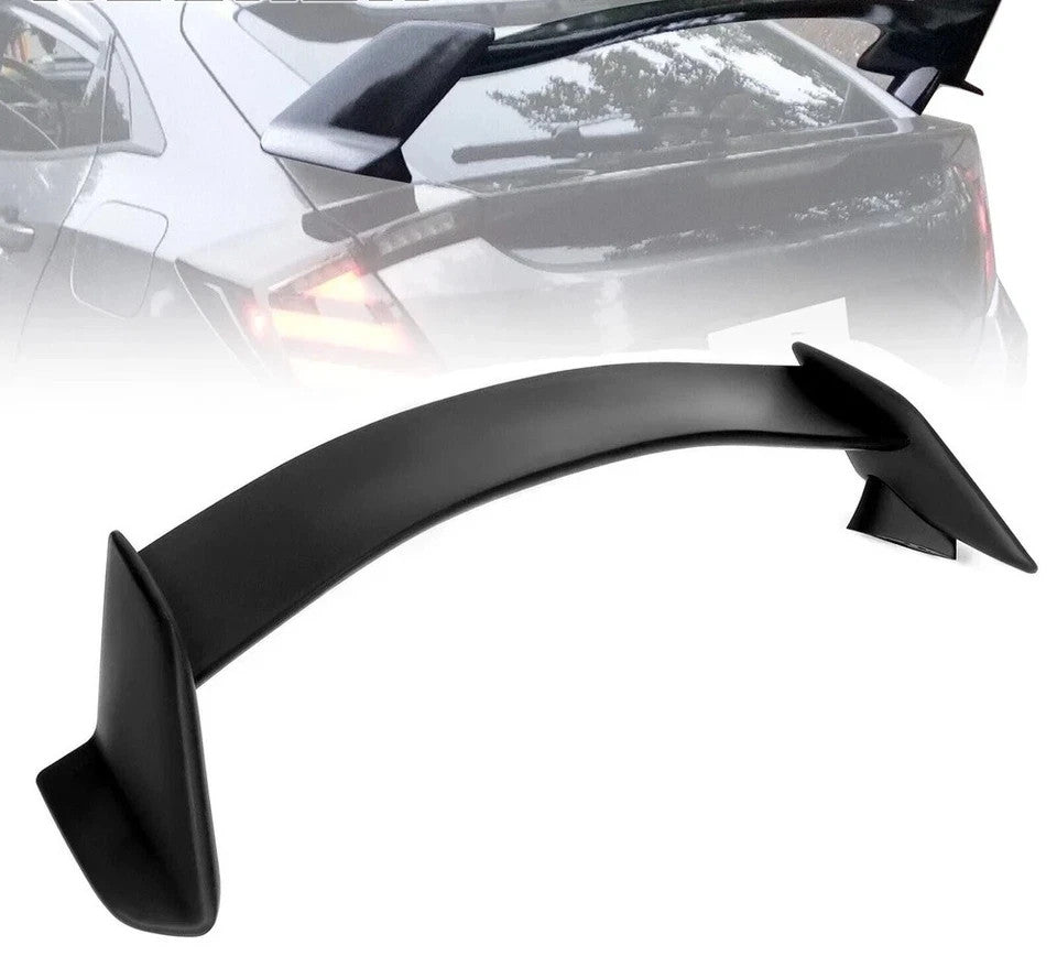 For 2016-2021 2017 Honda Civic Hatchback Type-R Rear Trunk Spoiler Matte Black