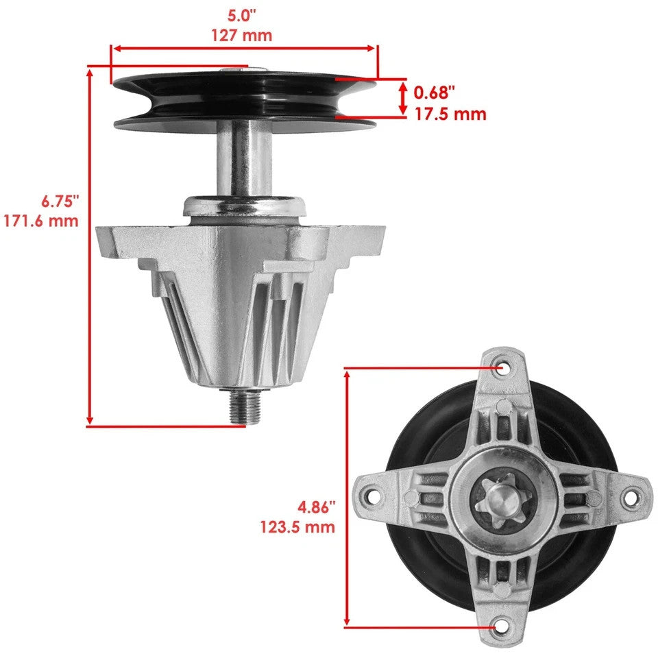 Caltric 618-06980 918-06980 285-707 Spindle For Cub Cadet Troy-Bilt MTD Ryobi