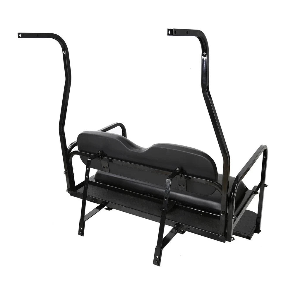 Golf Cart Flip Rear Seat Kit Back W/ Roof Supports For Club Car DS 2000-2013