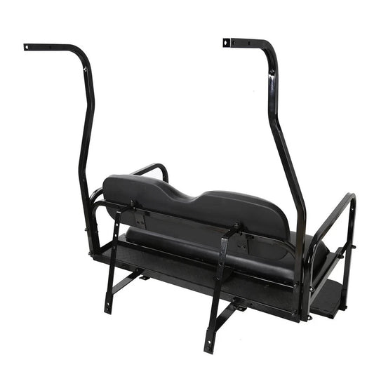 Golf Cart Flip Rear Seat Kit Back W/ Roof Supports For Club Car DS 2000-2013