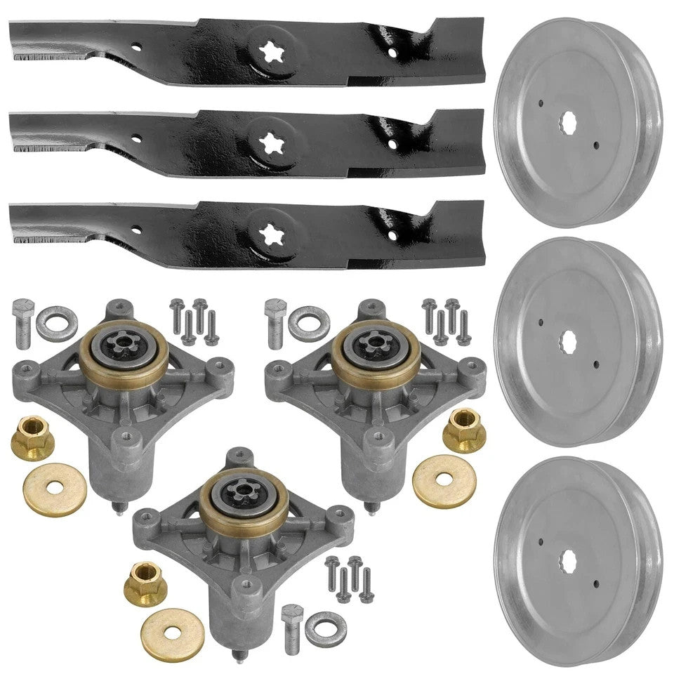 54" Deck Spindle Pulley Blade Rebuild Kit for Husqvarna GT2254 54" Deck