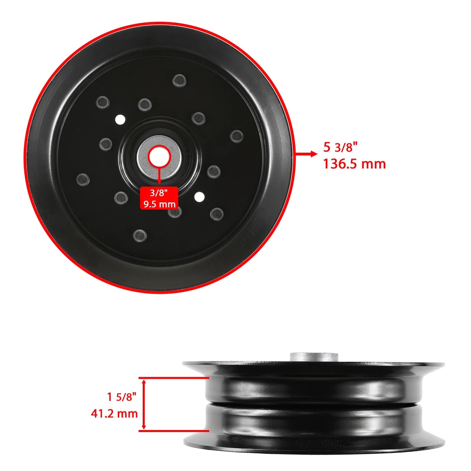 Caltric 21546440 AYP196106 Deck Idler Pulley for Ariens Deck 42" 46" 48" 54"
