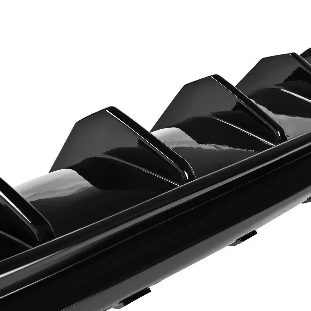 For 15-23 CHRYSLER 300 Black Dual Exhaust  Rear Bumper Lip Diffuser Valance
