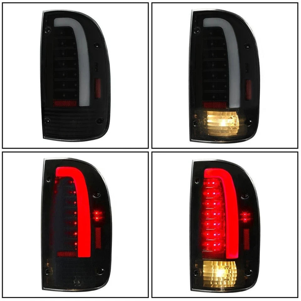 For Toyota Tacoma 1995-2000 LED Smoke Replacement Tail Lights Driver & Passenger