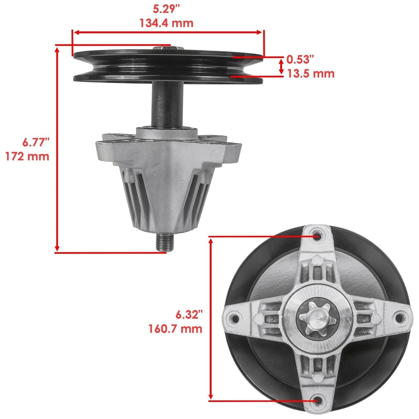 2x Spindle Assembly fits MTD Troy-Bilt 918-06989 91806989 618-06989 61806989