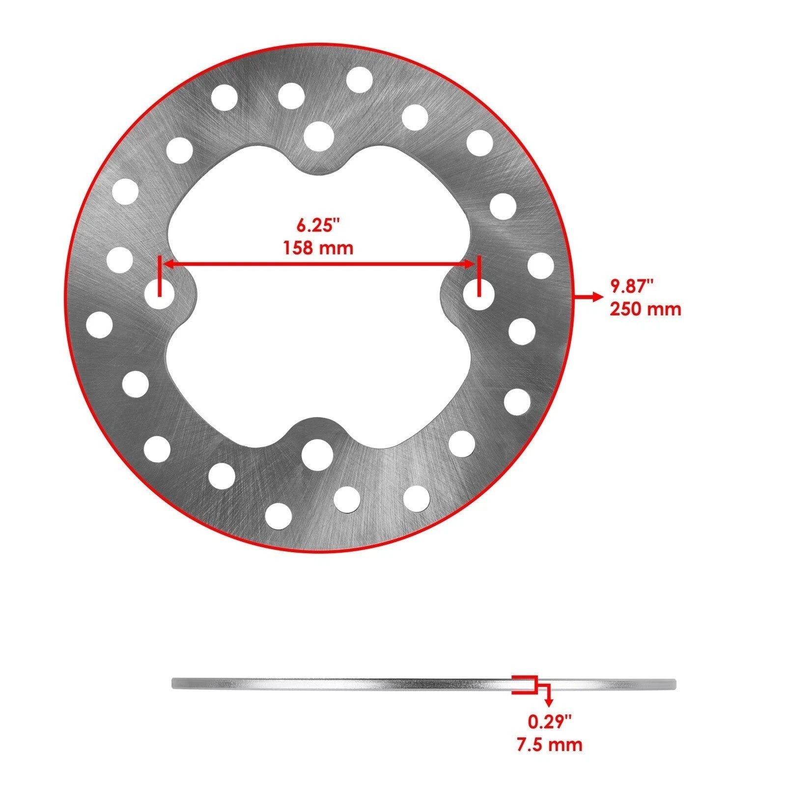 Rear Brake Disc Rotor for Polaris RZR XP XP4 Turbo / RZR PRO XP 2016 - 2024