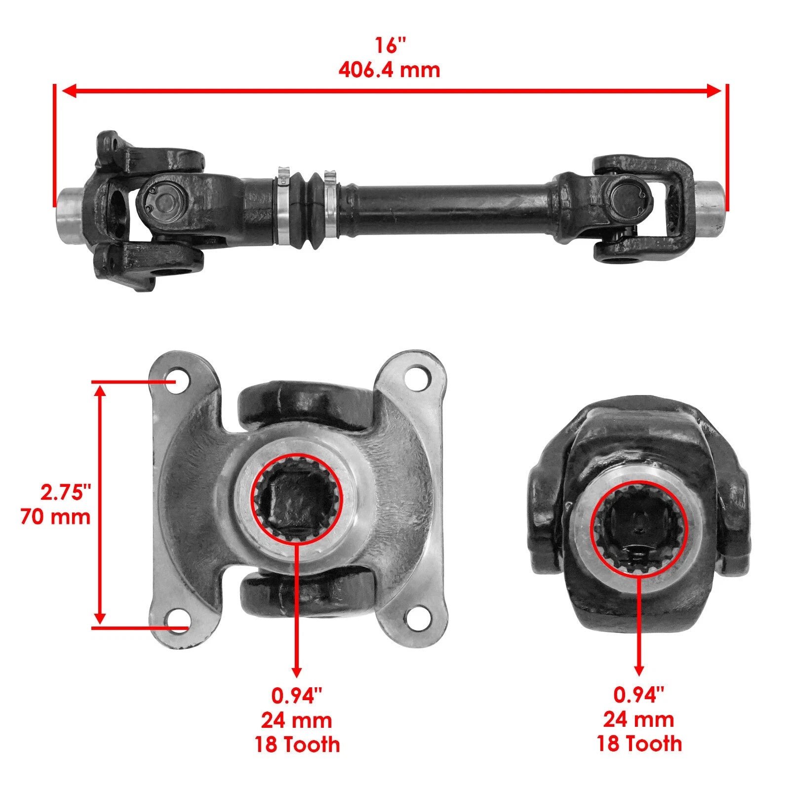 Rear Propeller Prop Drive Shaft for Can-Am Bombardier Outlander 400 2003-2015