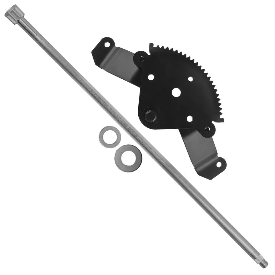 Caltric Steering Shaft & Gear w/ Bushing & Washer for John Deere X340 X500 X520