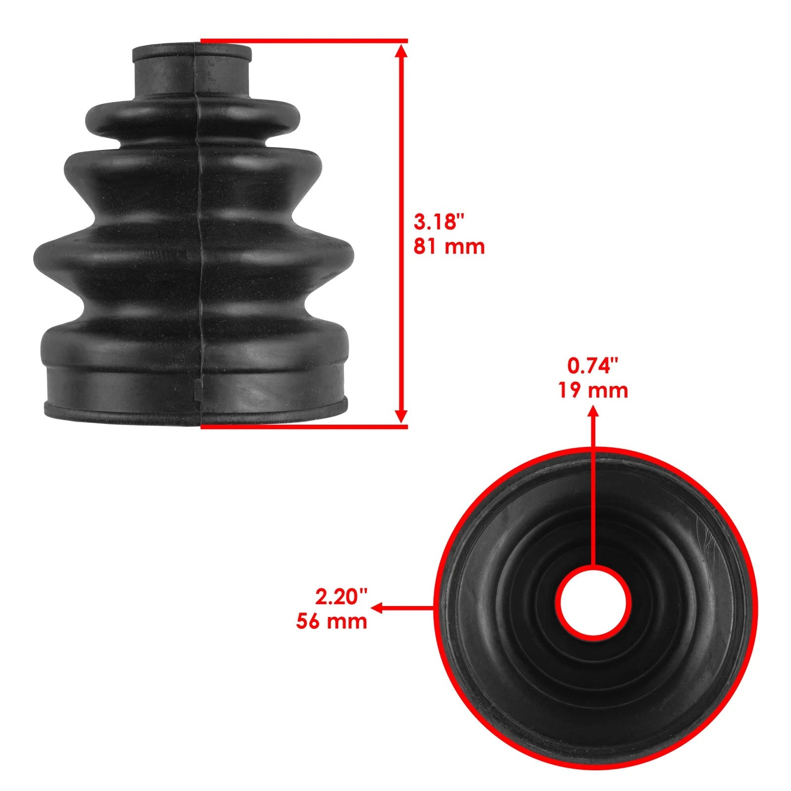Caltric Front Outer CV Boot Kit For Kawasaki Mule 4010 Trans4X4 KAF620 2009-2021