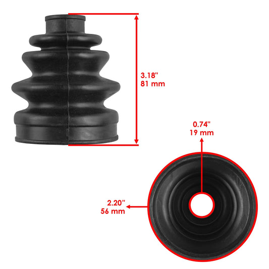 Caltric Front Outer CV Boot Kit For Kawasaki Mule 4010 Trans4X4 KAF620 2009-2021