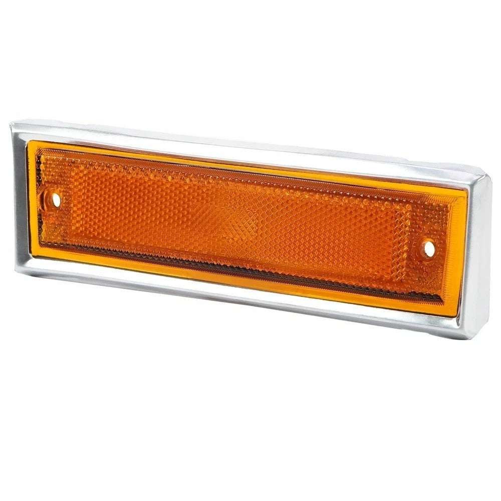 HECASA For 81-91 Chevy GMC C/K 10 Front Bumper Side Marker Lights Fender Lamps