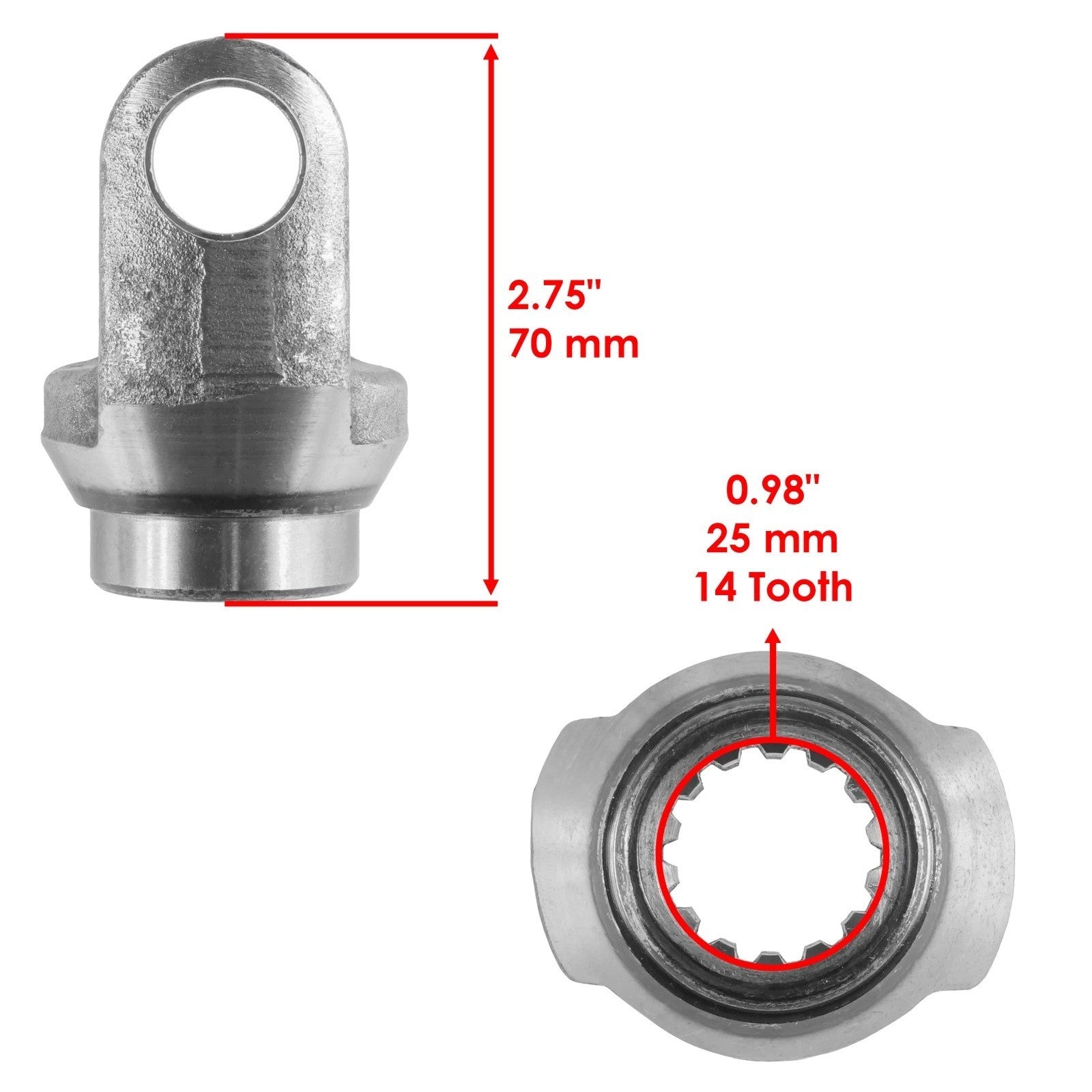 Front Middle Drive Shaft Yoke fits Yamaha Big Bear 350 YFM350FW 4x4 1987 - 1997