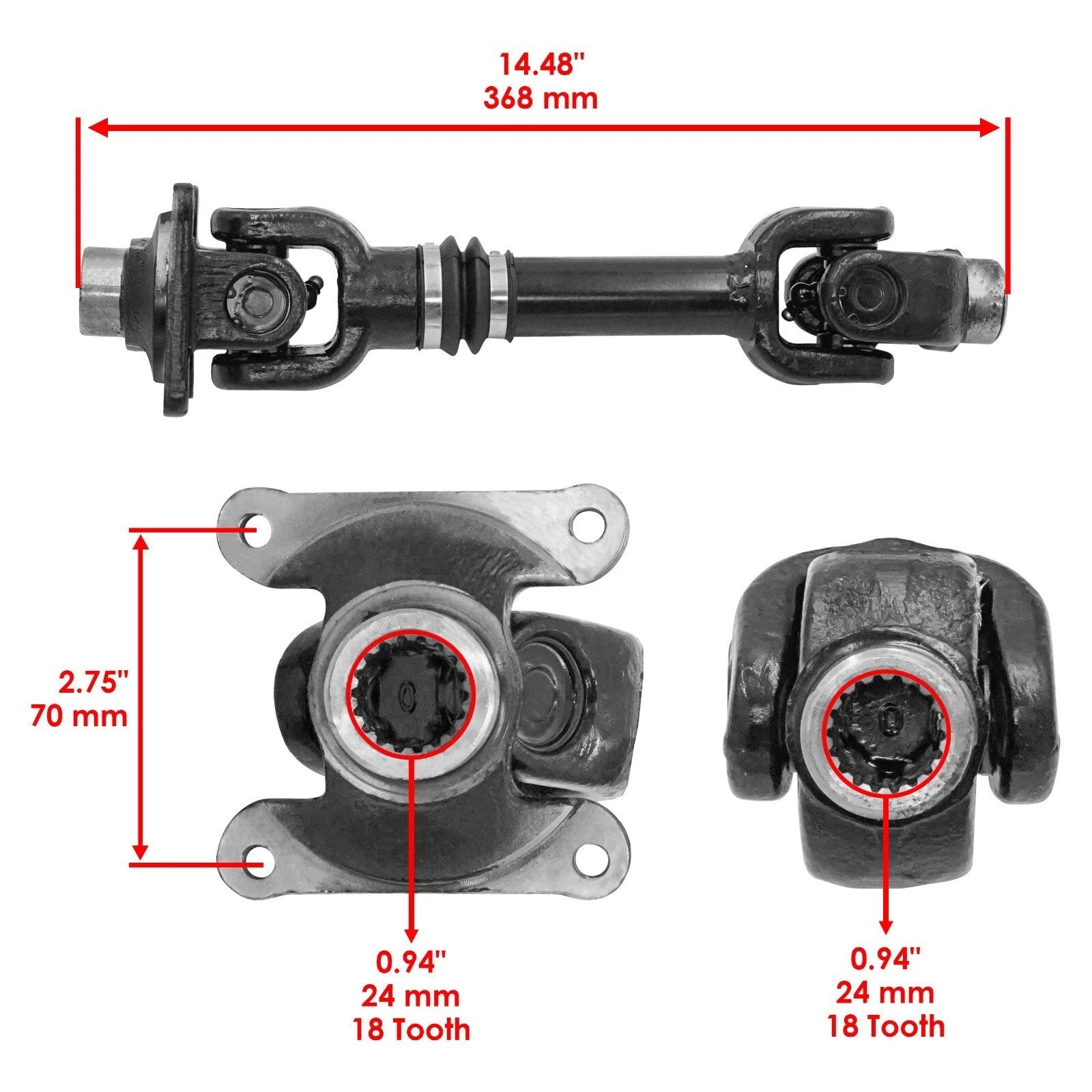 Rear Propeller Prop Drive Shaft for Can-Am Outlander 500 4X4 2007-12 / 703500704