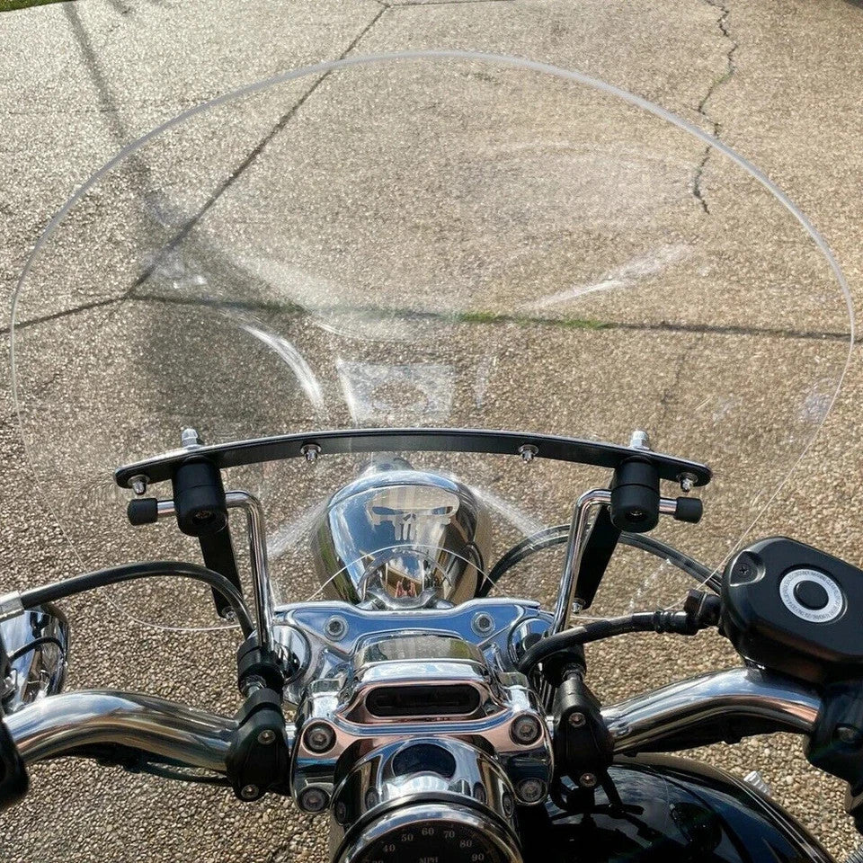 Motorcycle Large Clear Windshield For Harley Honda Magna Shadow Spirit 19"x17"