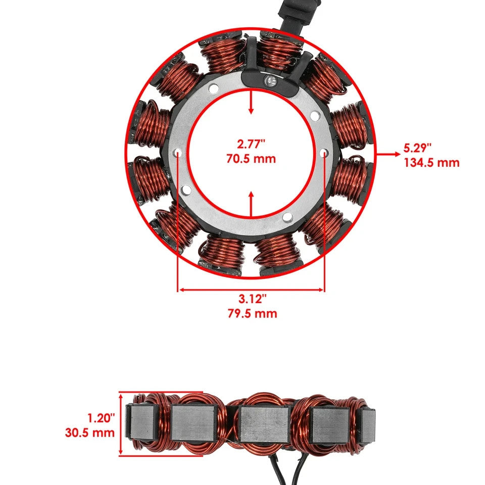 29970-88D 29970-88 Stator For Harley Davidson FLHTC Electra Glide Classic 91-96