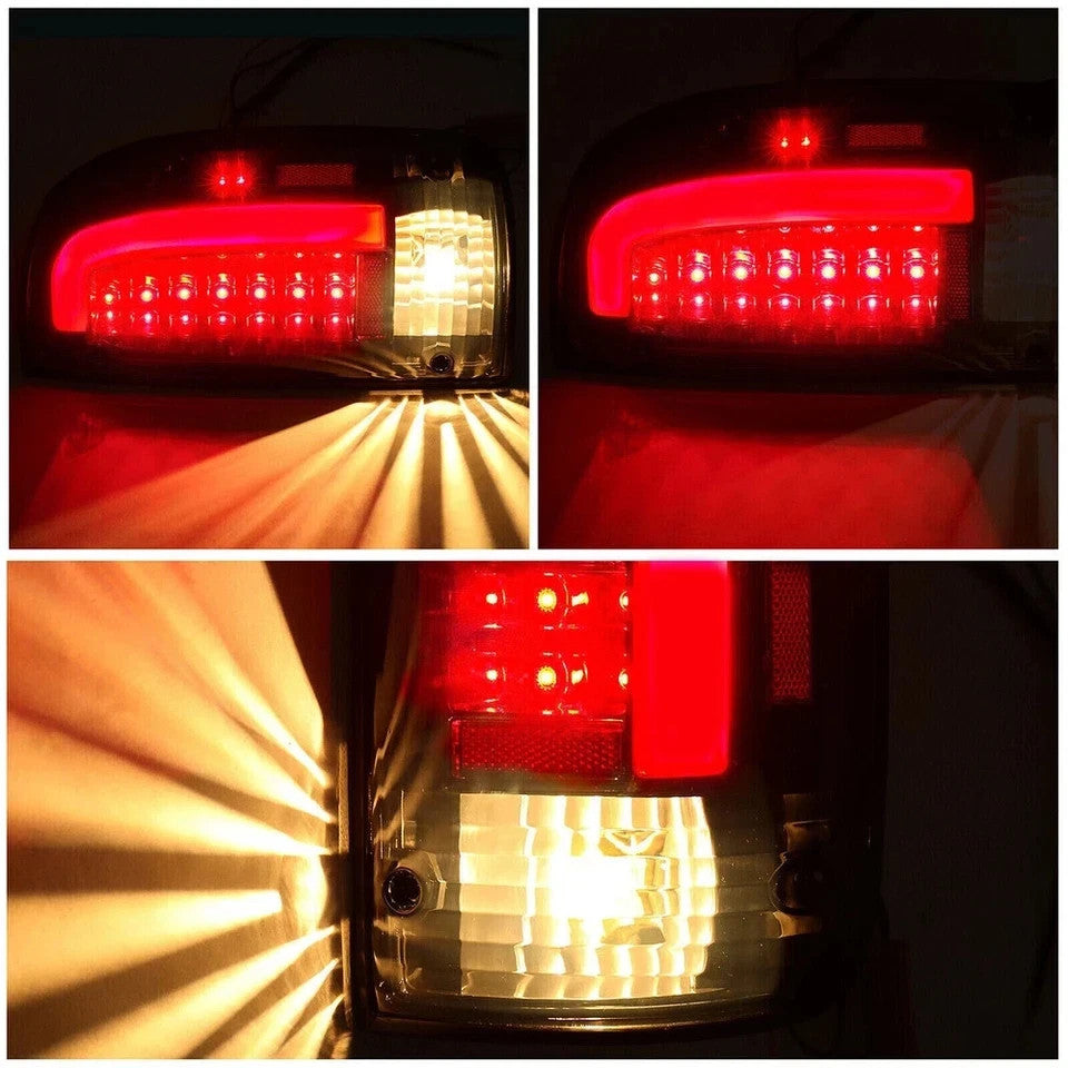 For Toyota Tacoma 1995-2000 LED Smoke Replacement Tail Lights Driver & Passenger