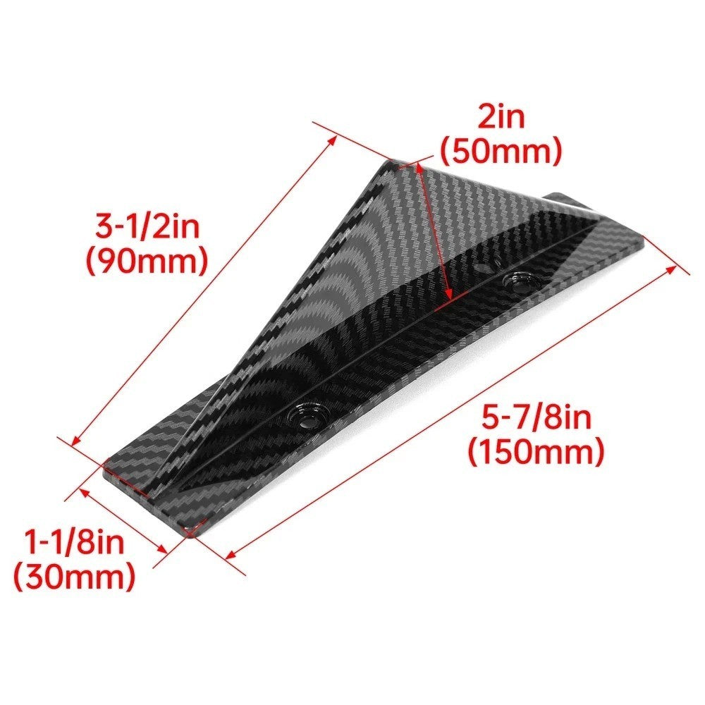4 x Universal Rear Bumper Fin Diffuser Spoiler Lip Wing Splitter Carbon Style