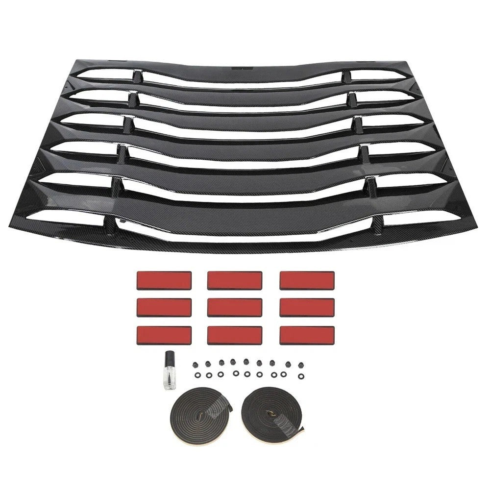 For Dodge Charger 2011-2023 Rear Window Windshield Louver Carbon Fiber Style