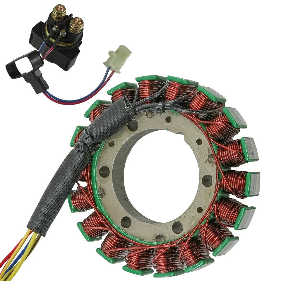 Stator & Solenoid for Yamaha YFM350 Warrior 350 2002 2003 2004 Atv New