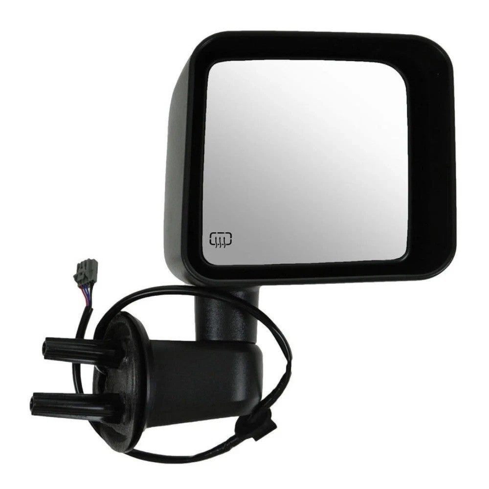 Side View Mirrors Power Heated Textured Black Pair Set for 11-14 Jeep Wrangler