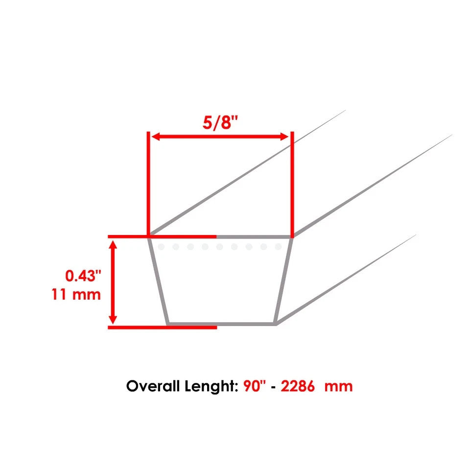 For Ayp Poulan Craftsman Husqvarna 532174368 33907 174368 Deck Primary Belt