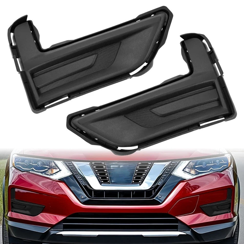 HECASA For 2017 2018 2019 2020 Nissan Rogue Front Bumper Fog Light Cover LH&RH