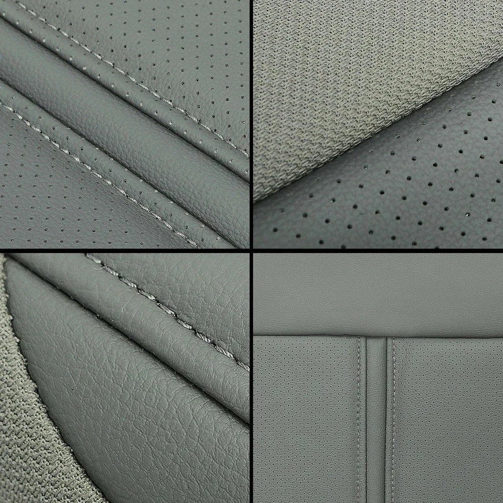 HECASA For 05-07 Jeep Grand Cherokee Front Seat Cover Driver Bottom 2-Tone Gray