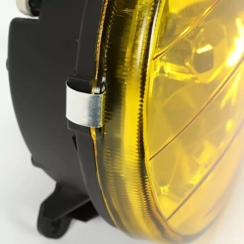 HECASA Yellow Lens Glass Fog Light Set Fit For 2002-2003 Subaru Impreza RS / WRX