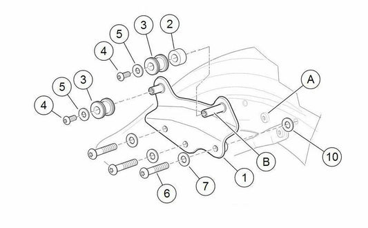 4 Point Moto Trunk Docking Hardware Kit For 09-13 Harley Road King Street Glide