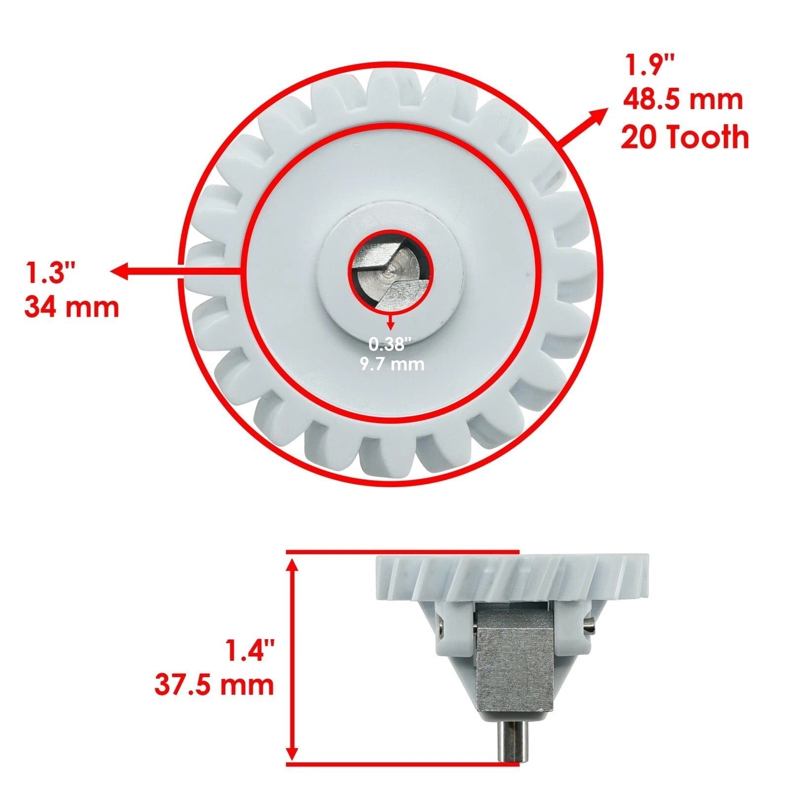 Caltric Governor Gear Kit for Kohler K181 K241 K301 K321 K341