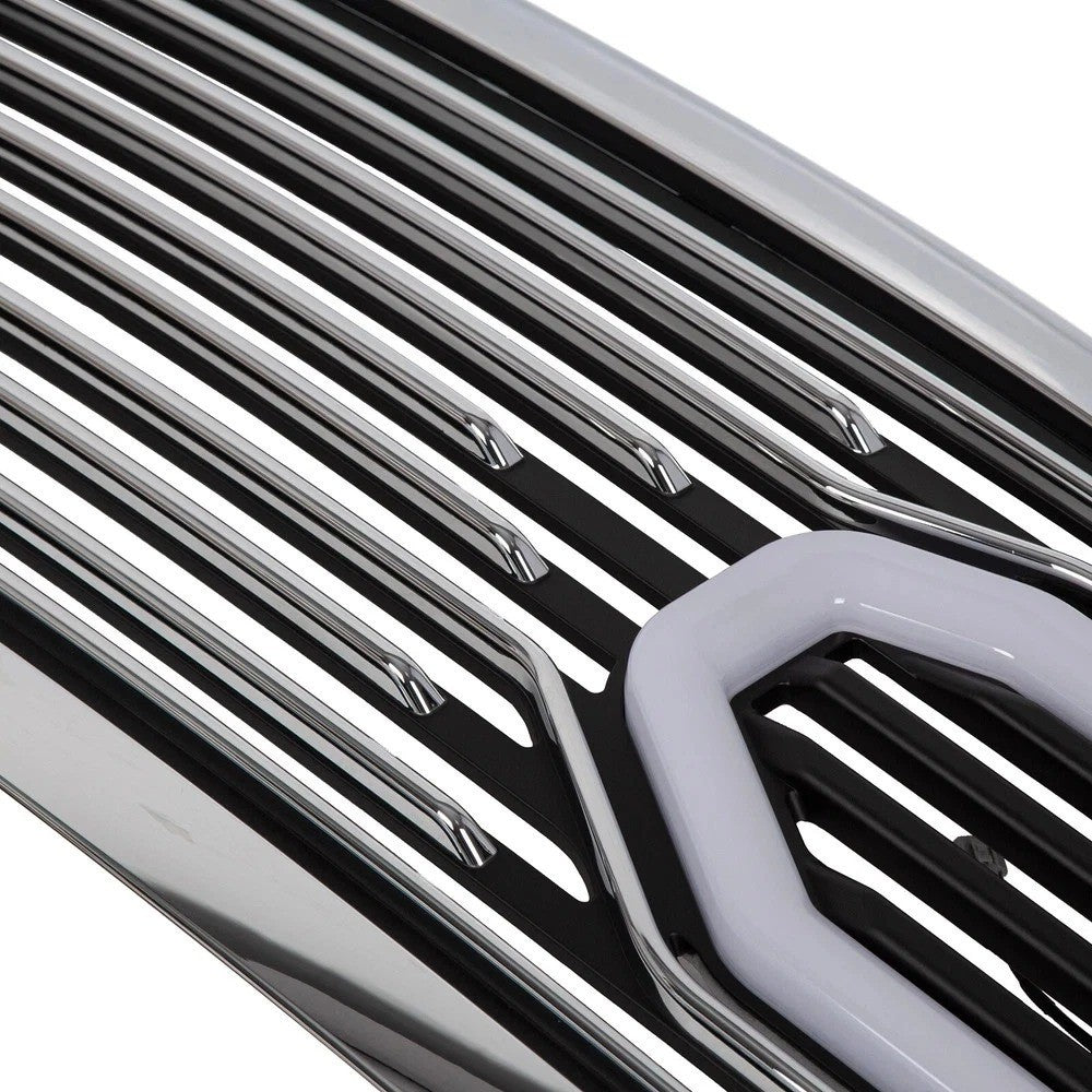 For 06-09 Dodge RAM 2500 3500 1500 Front Hood Chrome Big Horn Grille+Shell+Light
