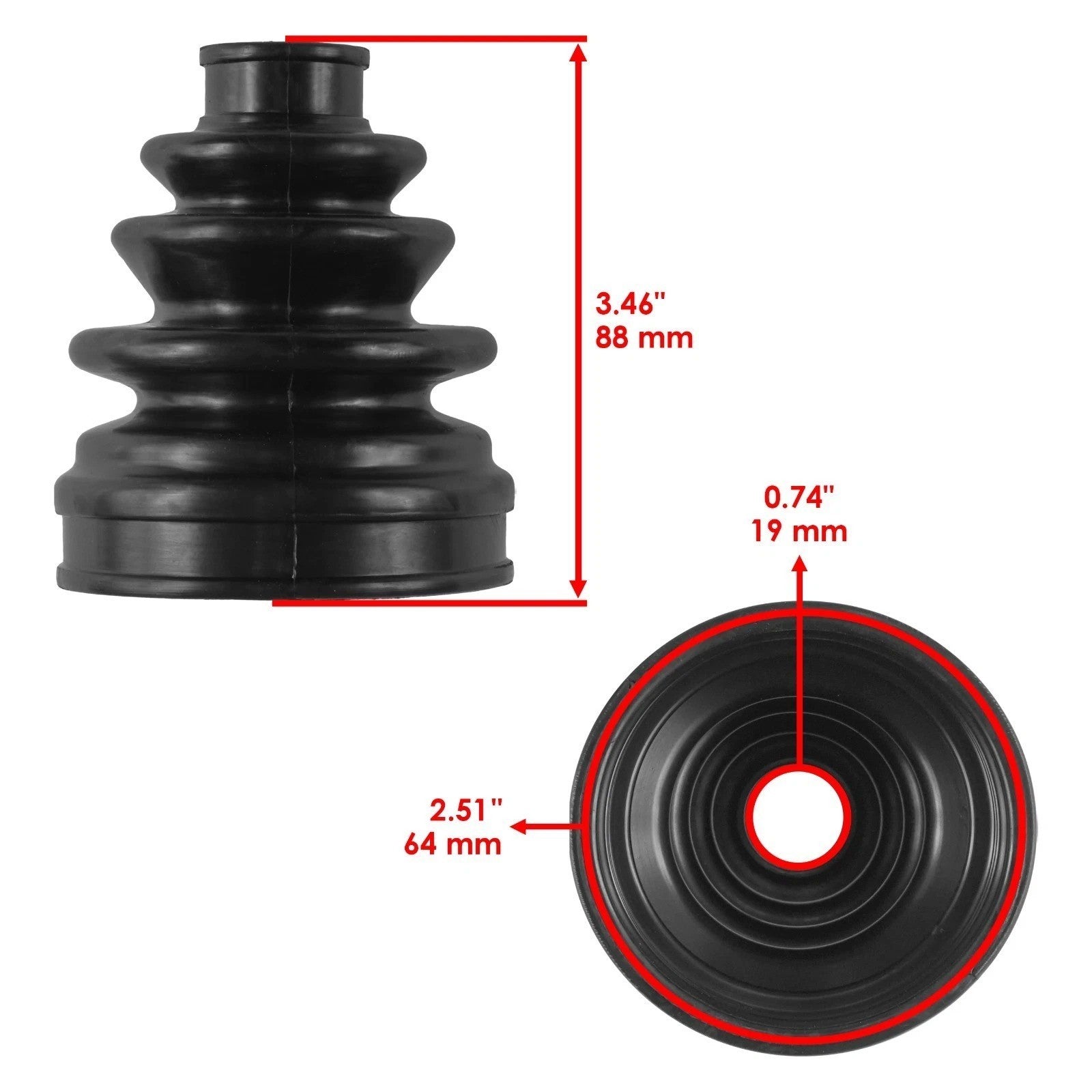 2 Rear Axle Inner Outer CV Boot Kit for Yamaha Grizzly 450 YFM450F 4X4 2007-2010