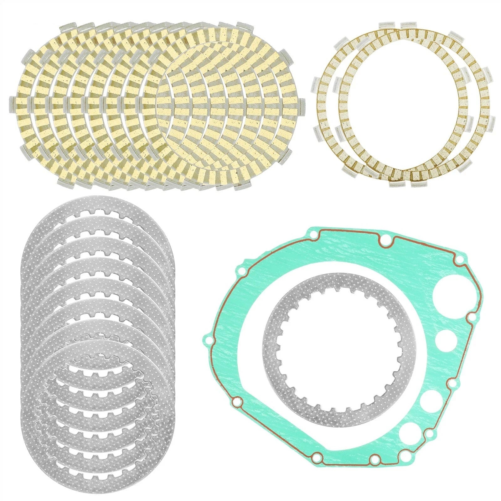 Clutch Friction Steel Plates and Gasket fits Suzuki GSX-R600 GSXR600 1999 2000