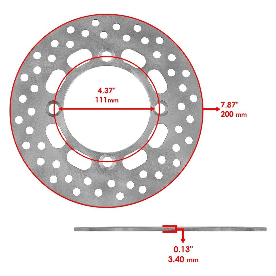 Front Left Right Brake Disc w/Pad for Suzuki LT-A500X LTA500X Kingquad 500 09-23