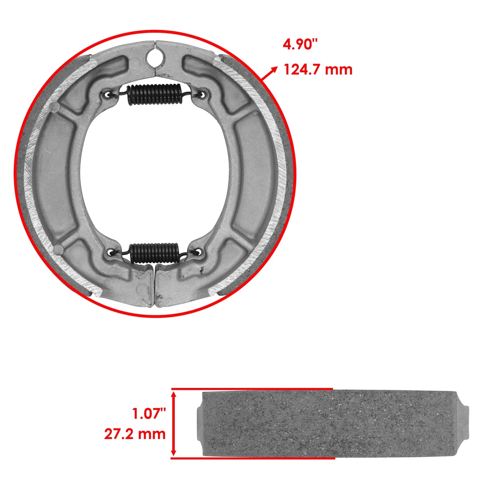 Caltric Rear Brake Shoes for Yamaha XT350 1985-1996