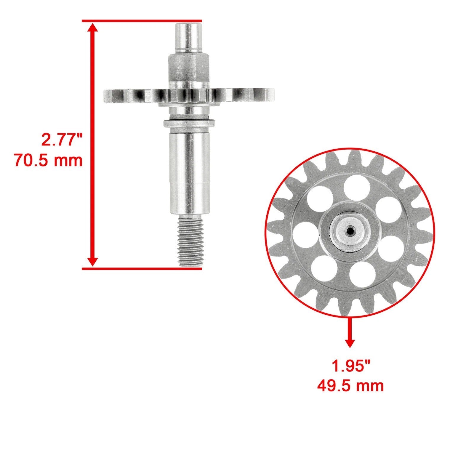 Caltric Water Pump Impeller Shaft Gear Kit For Yamaha YZ250F 2001-2013