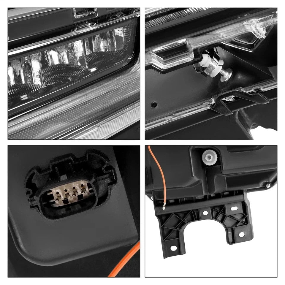 Front LED Fog Lights For Ford F150 F-150 XL 2021 2022 2023 W/Amber Turn Signal