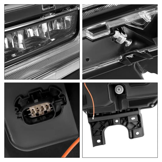 Front LED Fog Lights For Ford F150 F-150 XL 2021 2022 2023 W/Amber Turn Signal