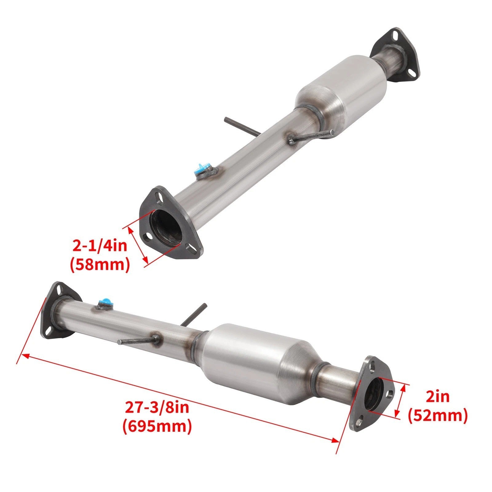 Rear Catalytic Converter Manifold Steel For Chevy S10 GMC Sonoma 1996-2003 2.2L