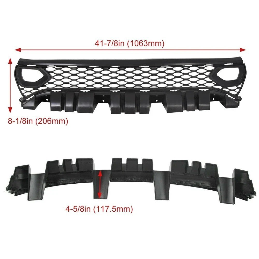 For 15-23 Dodge Charger SRT Scat Pack Daytona Upper Grille w/Bezels Dual Inlets