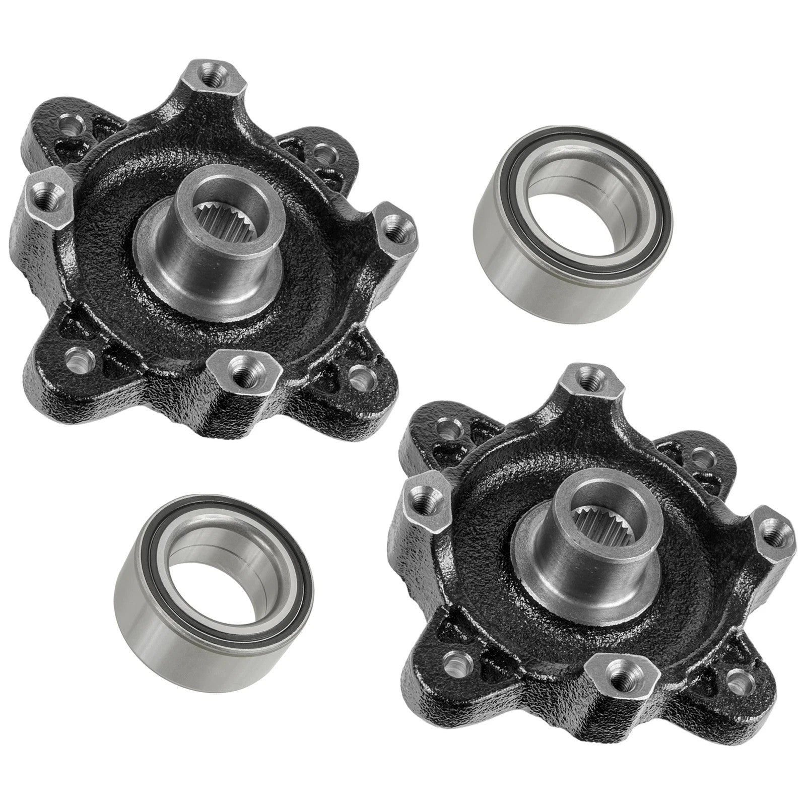 Front Left Right Wheel Hubs And Ball Bearings for Polaris RZR 4 XP 900 2012-2013