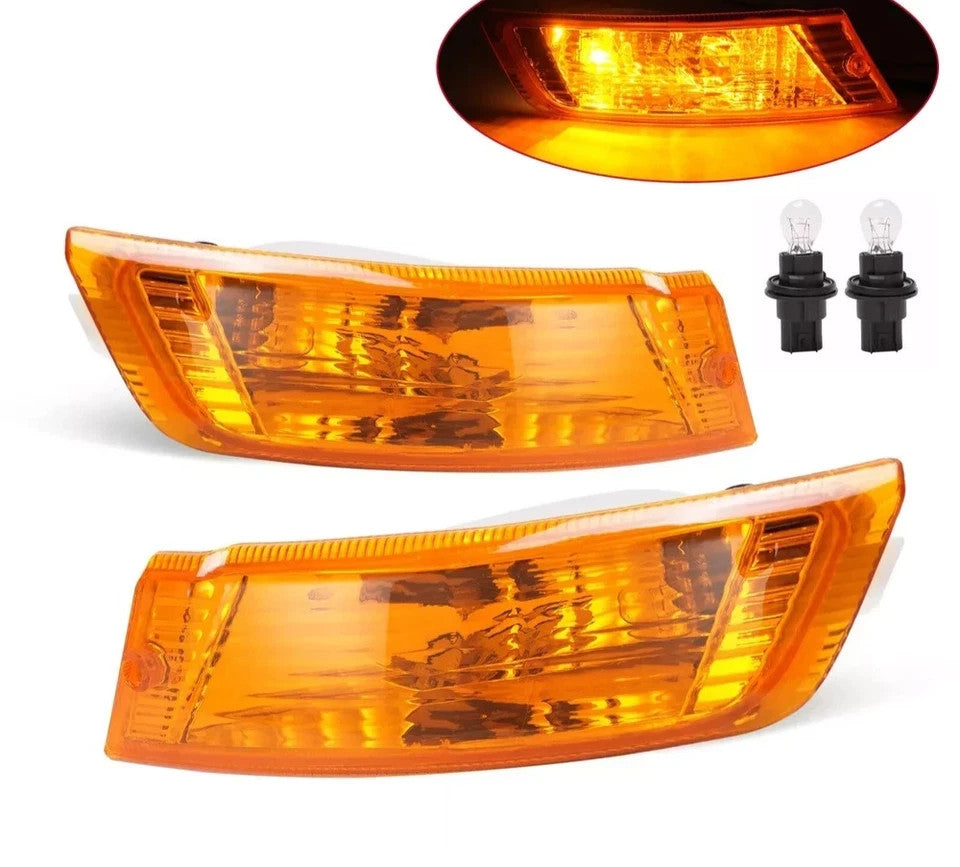 HECASA Turn Signal Lights Left & Right w/Bulbs For Jeep Liberty 05-07 55156766AE