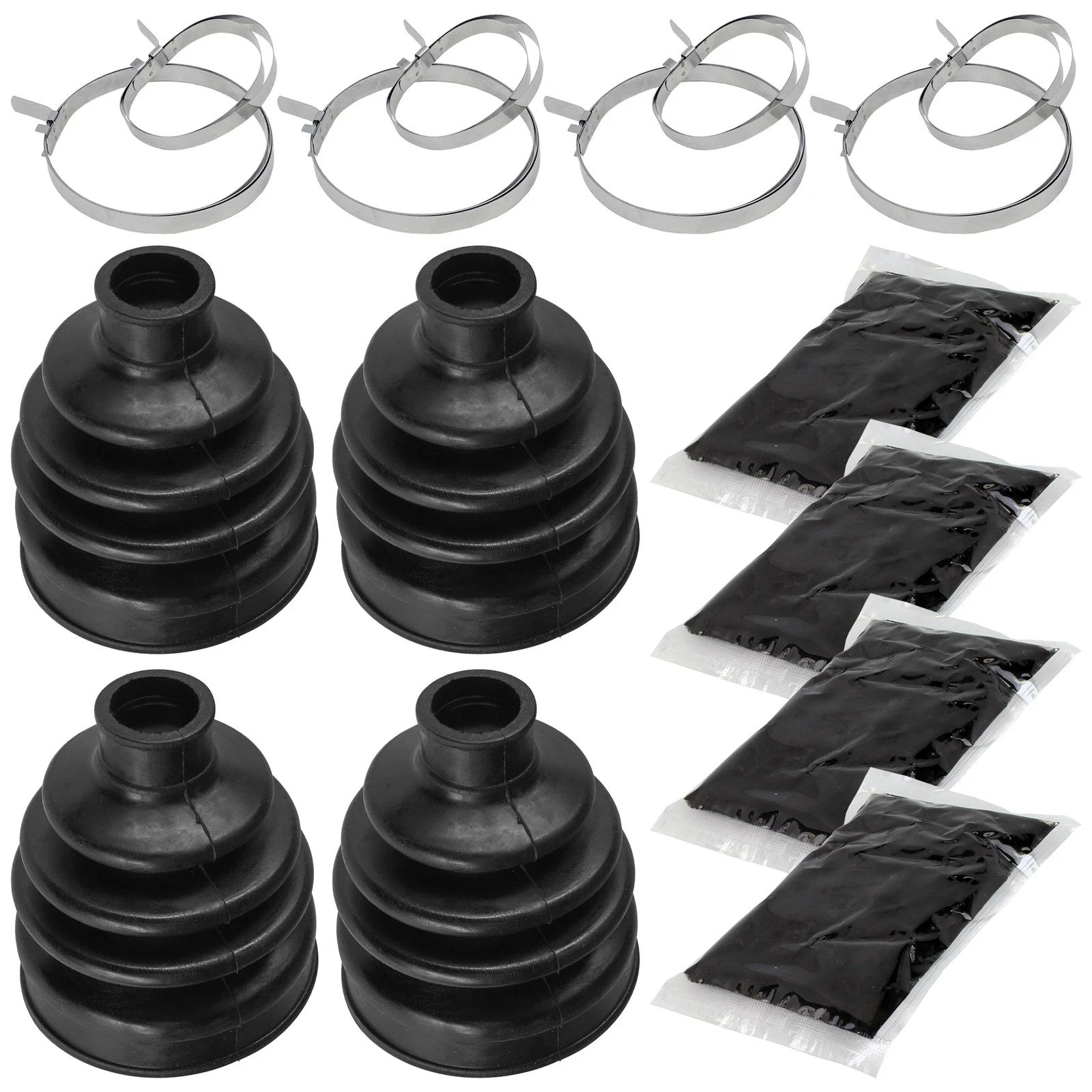 2 Rear Axle LH and RH Inner CV Boot Kit for Yamaha Kodiak 700 YFM700 2016-2020