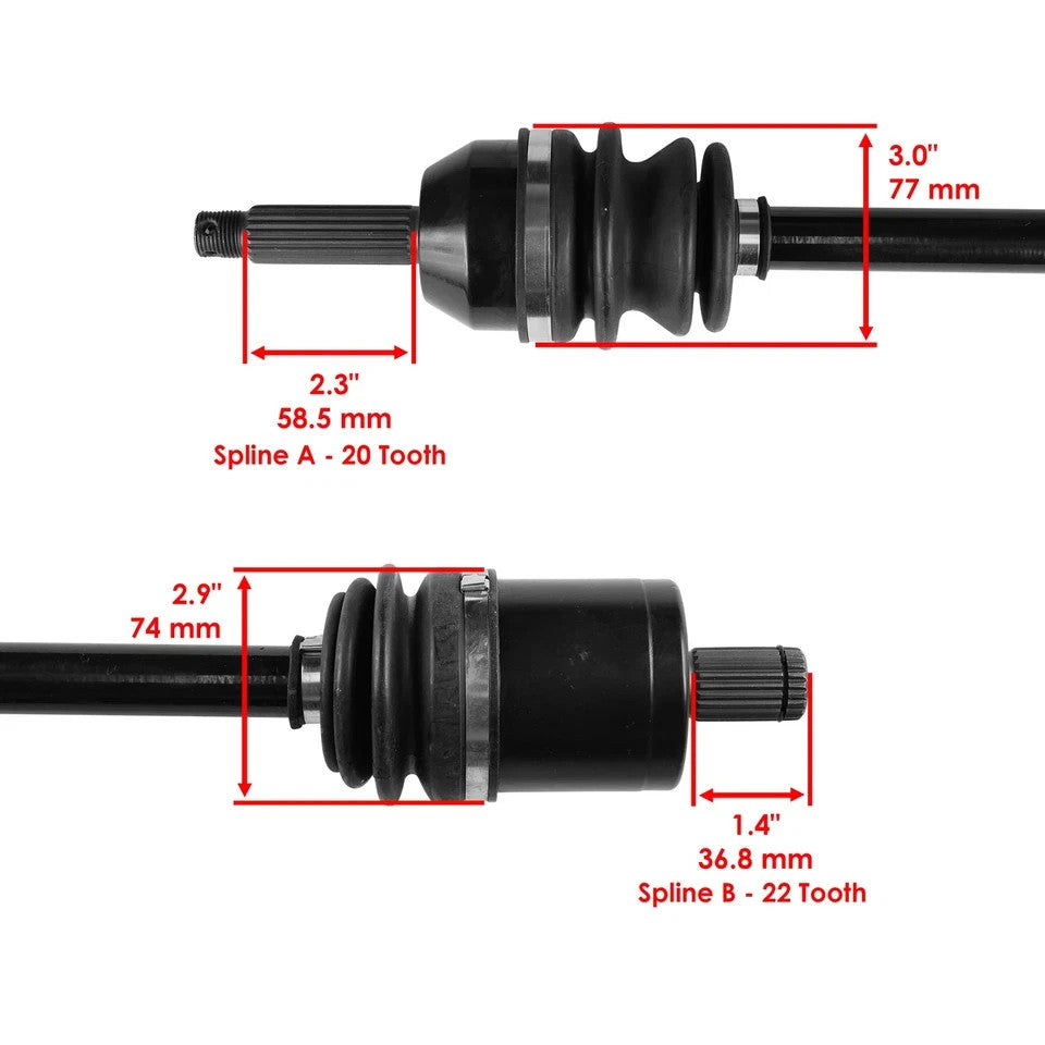 Front & Rear Axle For Suzuki Kingquad 500 LT-A500X 4X4 Axi 2011-18 Left & Right
