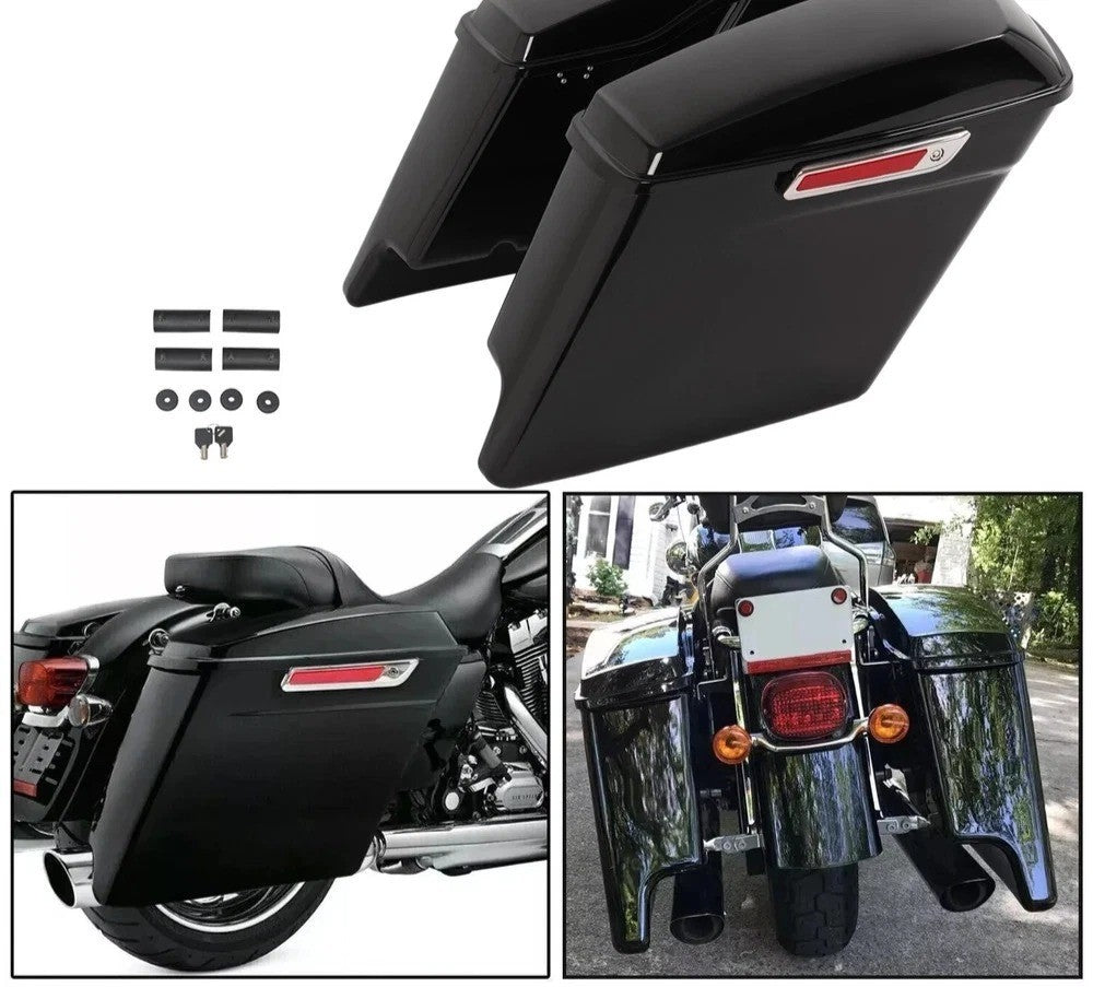 5" Stretched Extended Saddle Bags For Harley Davidson Touring Road Glide 93-13