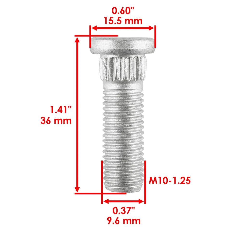 16 Rear Wheel Stud Fits Can-AM Commander 1000 2011-2017/ 1000R 2018-20 250300055