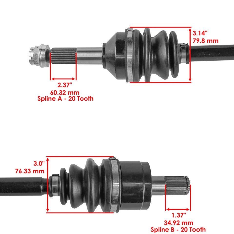 Rear Left CV Joint Axle for Kawasaki Brute Force 750 KVF750 4X4I 2005-2023