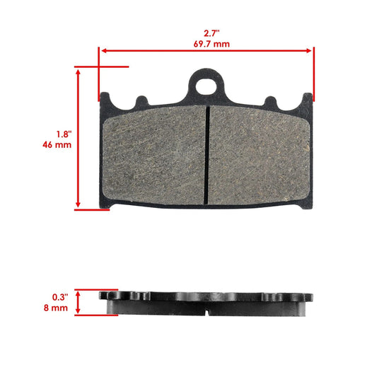 Front Rear Brake Pads for Kawasaki ZX900 Ninja ZX9R ZX-9R 1994 1995 1996